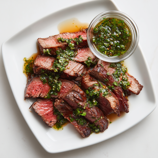 California Chimichurri Ribeye with Charred Scallions