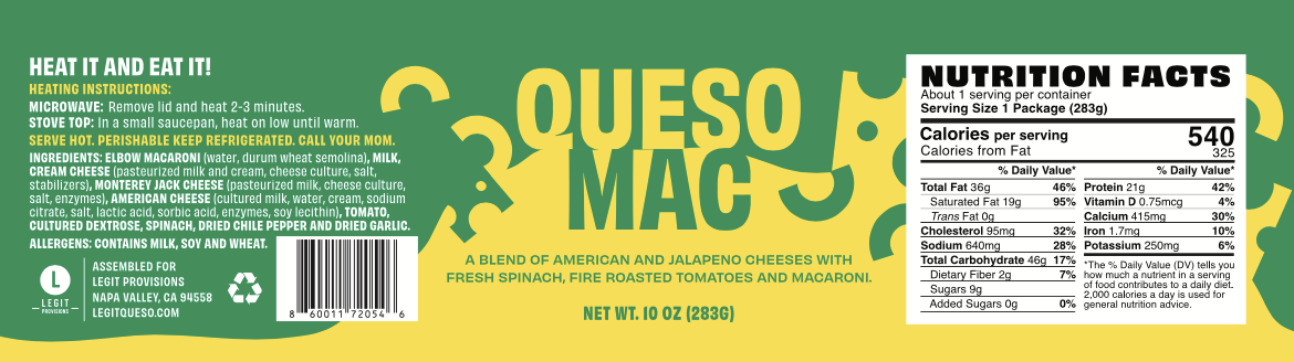 Queso Mac 10 oz – Legit Queso