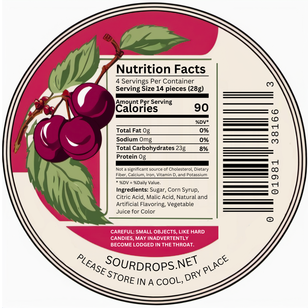 Wild Cherry Sours: Dye-Free Candy Tins 3.5oz