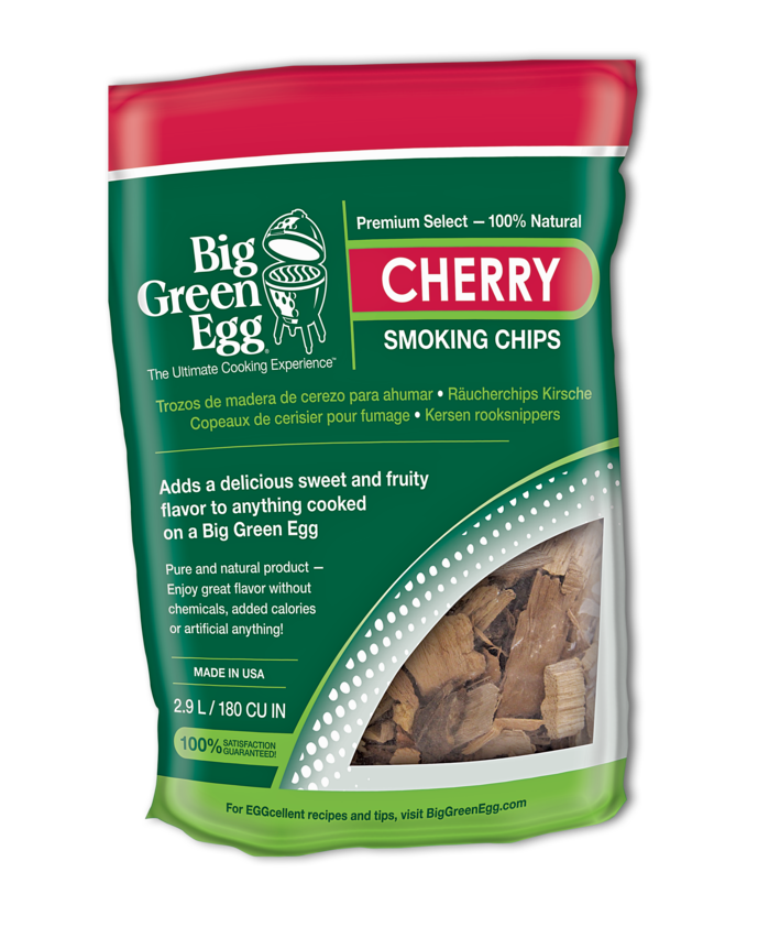 Premium Kiln Cherry Wood Smoking Chips 2.9 lb – Big Green Egg