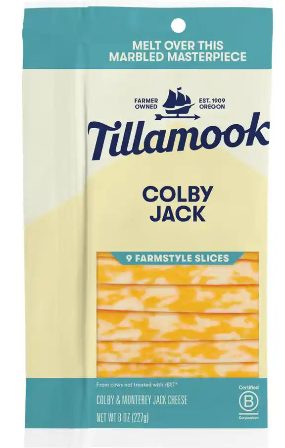 Colby Jack Slices 8 oz – Tillamook