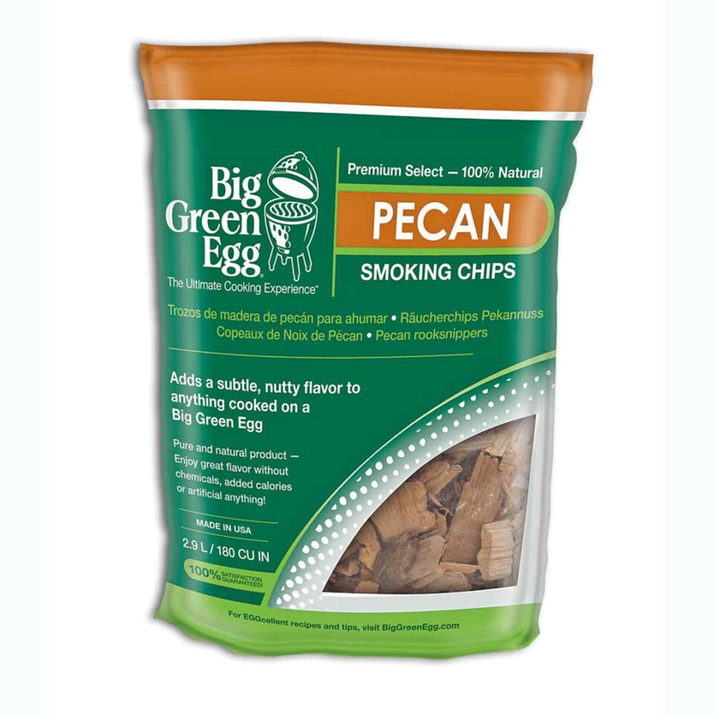 Premium Kiln Pecan Wood Smoking Chips – Big Green Egg 2.9 lb | Grill House