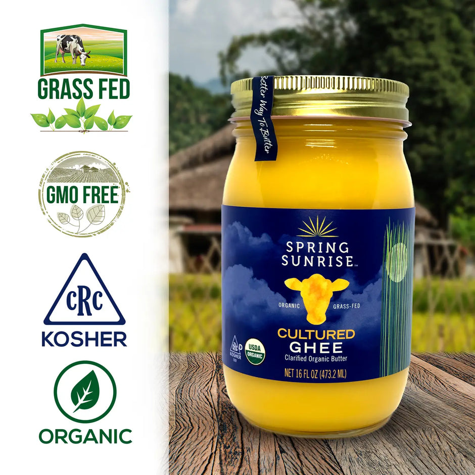 Cultured Ghee Organic & Grass-Fed 16oz - Spring Sunrise Natural Foods