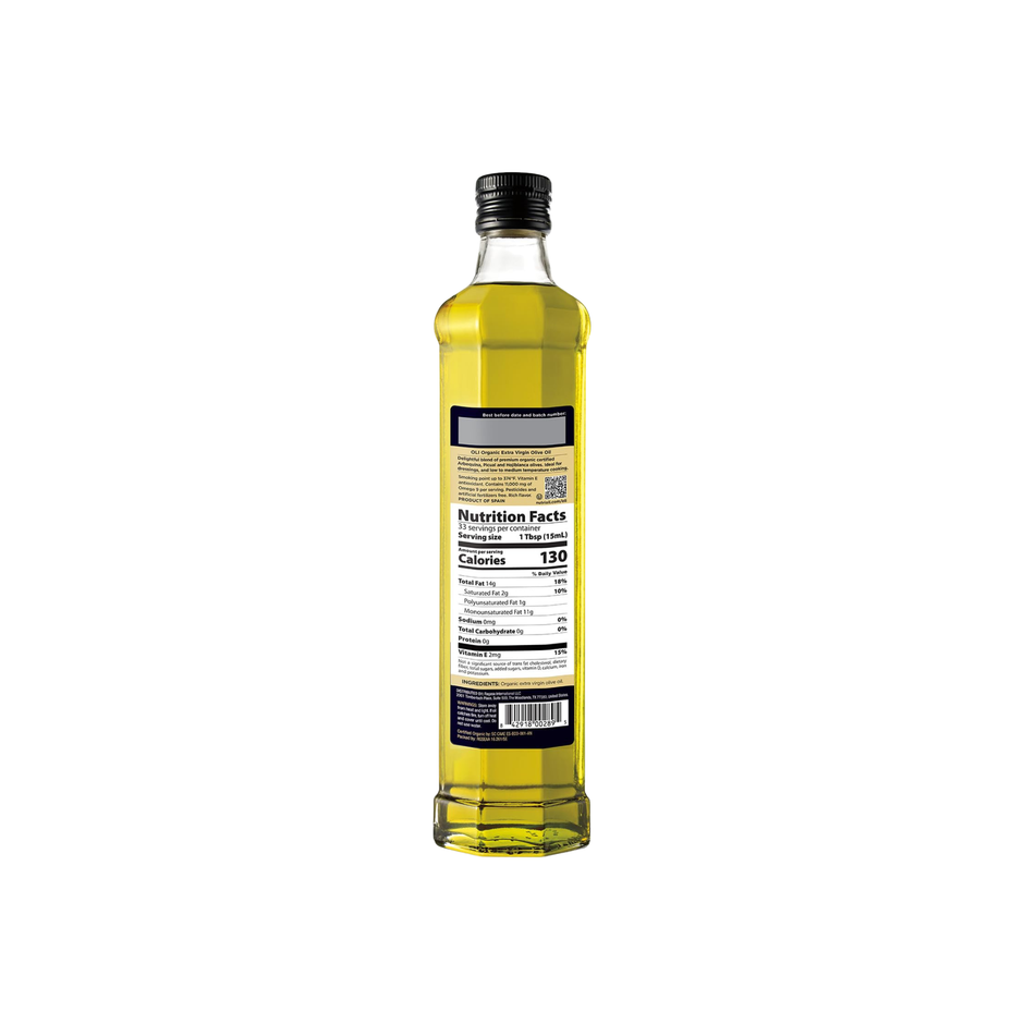 Extra Virgin Olive Oil Certified Organic & Cold Extracted 16.9fl oz - Oli by Nutrioli