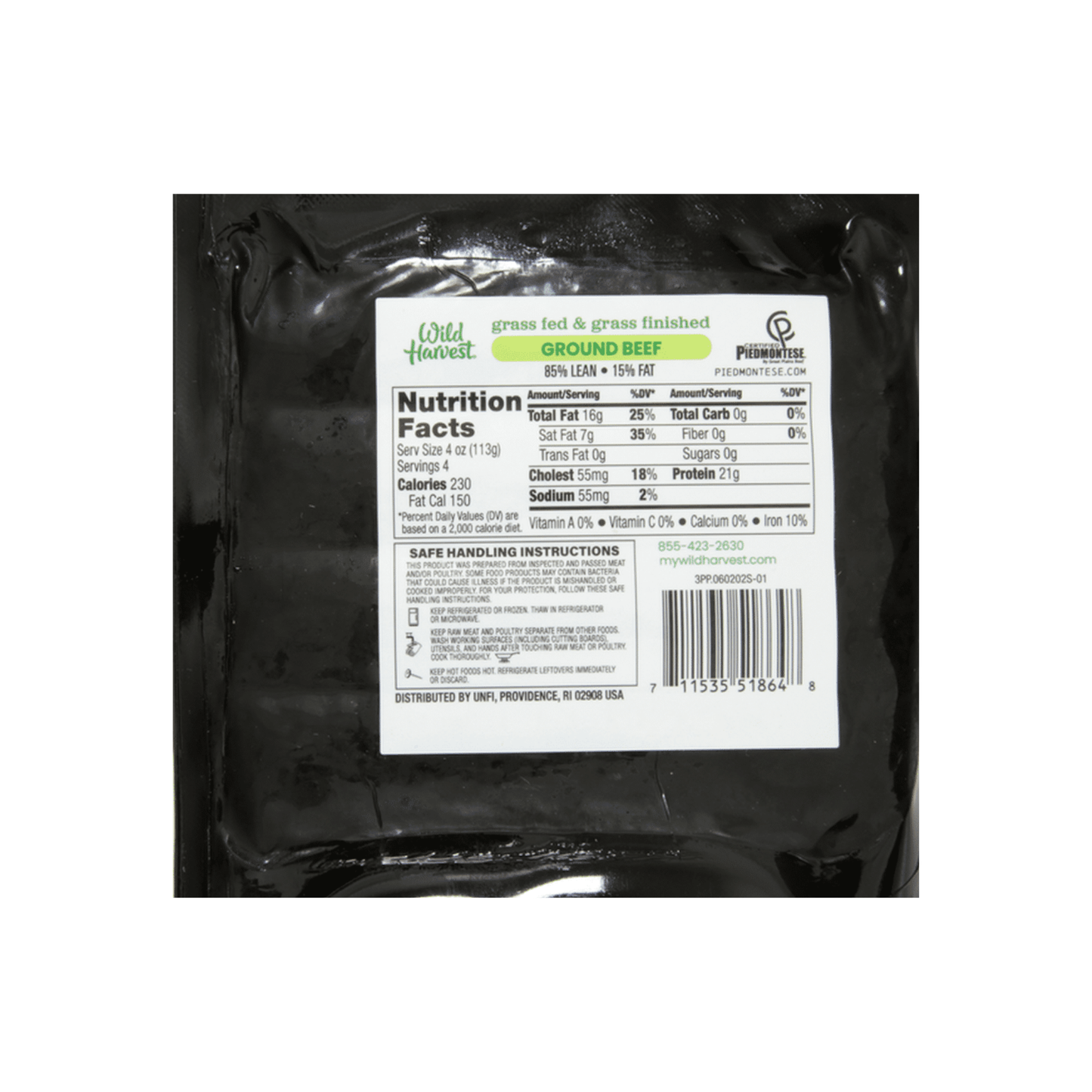 Grass Fed 85-15 Ground Beef 1 lb - Wild Harvest