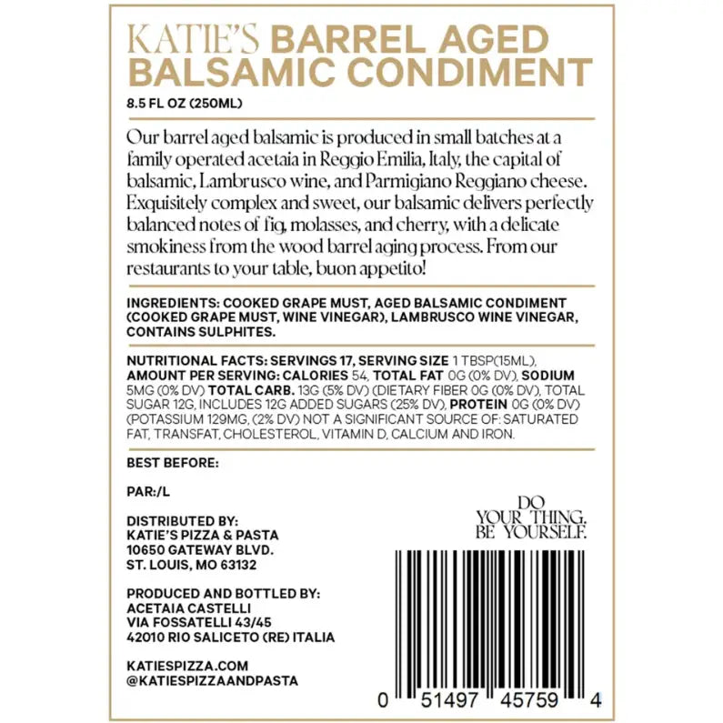 Balsamic Barrel Aged 8.5fl oz - Katie's