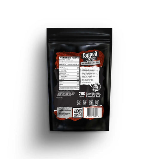 Grass-Fed Beef Jerky The Godfather OG 2.5 oz - Ripped Beef Jerky