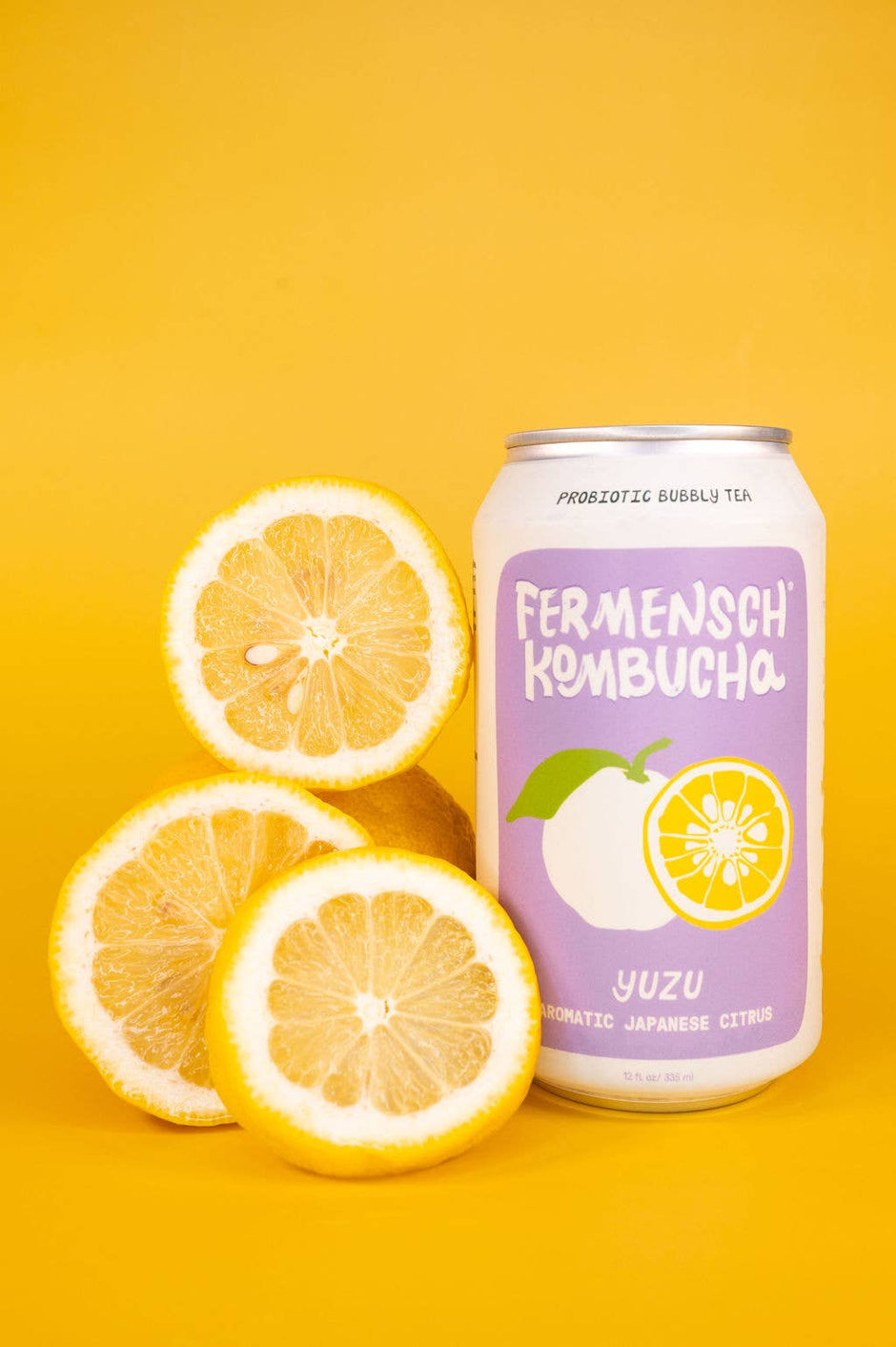 Yuzu Japanese Citrus Kombucha 12 oz – Fermensch Kombucha