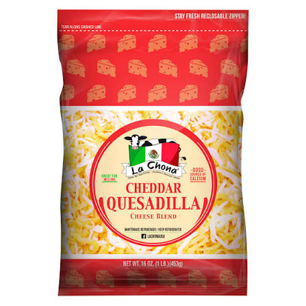 Quesadilla Cheddar Blend Cheese 16 oz – La Chona