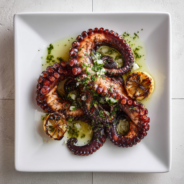 California Citrus Octopus with Avocado & Charred Lemon