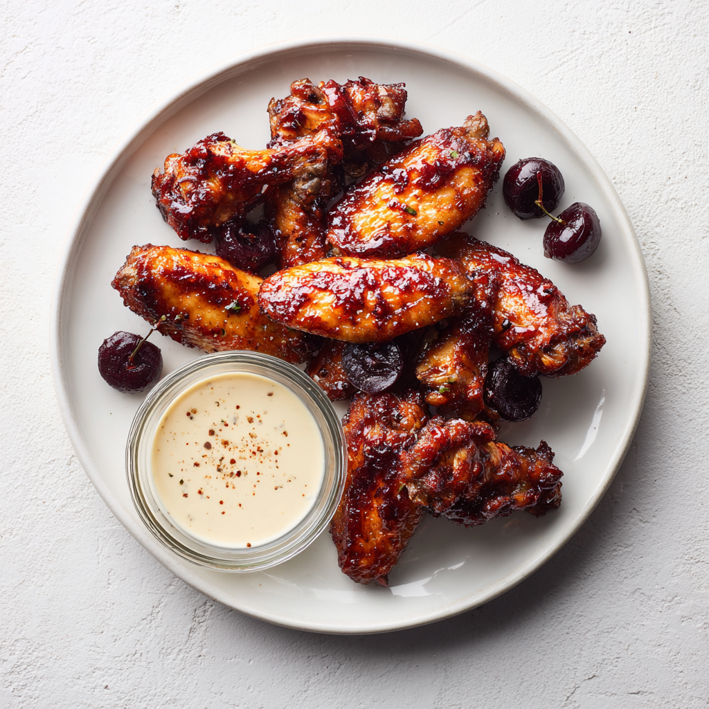 Crispy Cherry Chipotle Chicken Wings
