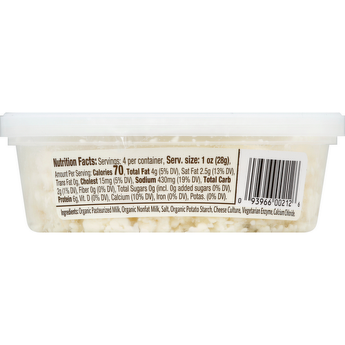 Organic Feta Crumbles 4oz – Organic Valley
