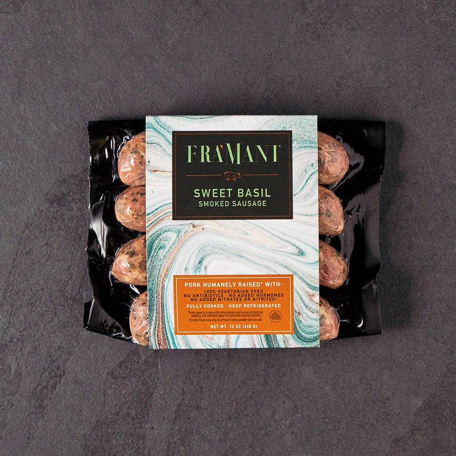Sweet Basil Fully Cooked Sausage 12 oz – Fra Mani