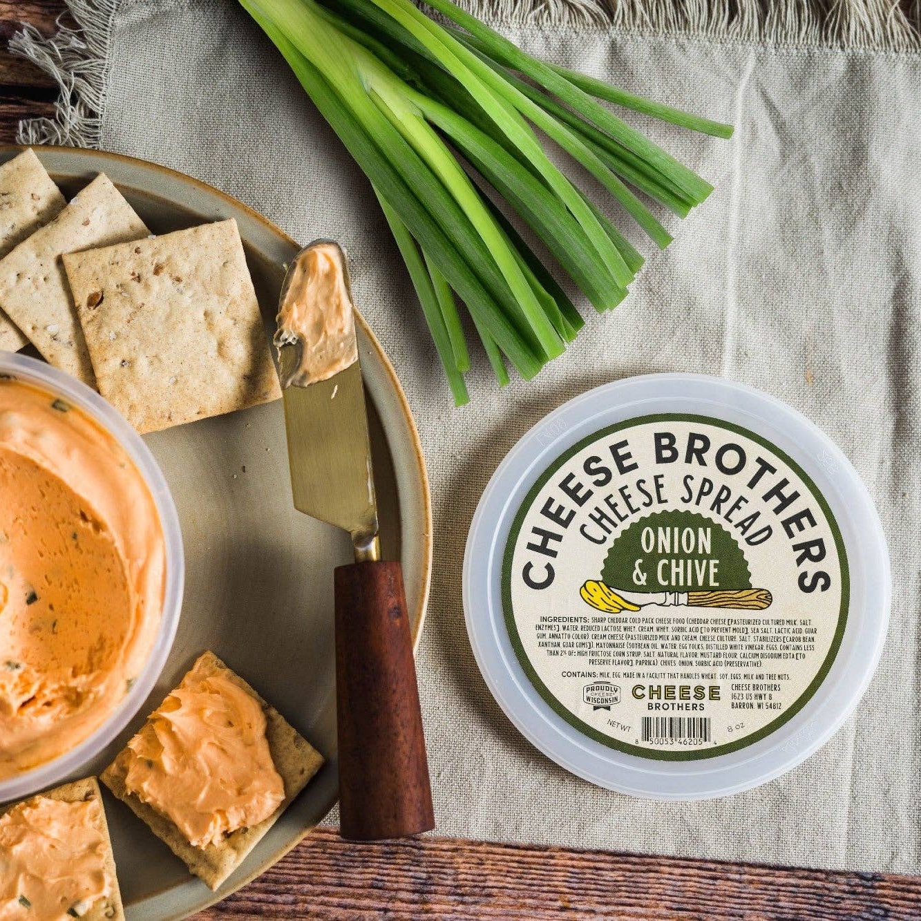 Onion and Chive Cheese Spread 8 oz – Cheese Brothers
