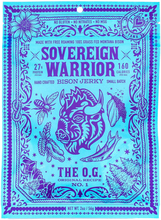 The O.G. Original Recipe Bison Jerky 2.4 oz – Sovereign Warrior Bison Jerky