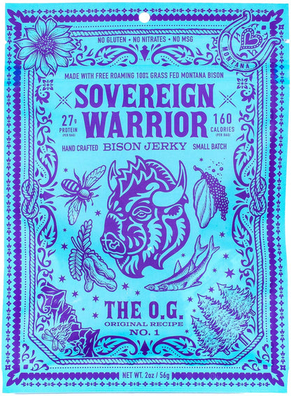 The O.G. Original Recipe Bison Jerky 2.4 oz – Sovereign Warrior Bison Jerky