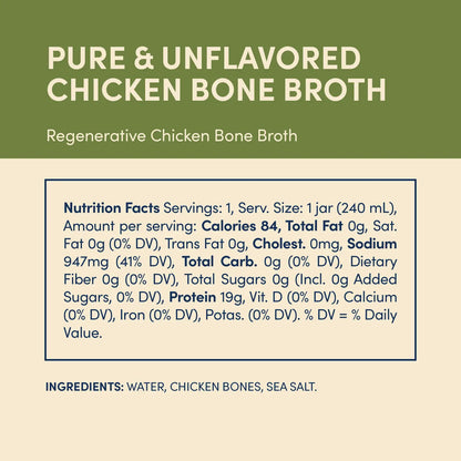 Chicken Bone Broth 100% Pasture-Raised & Regenerative 14fl oz - Fond