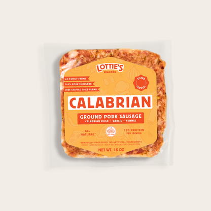 Calabrian Sausage Ground Pork Blend 16 oz – Lotties Meats