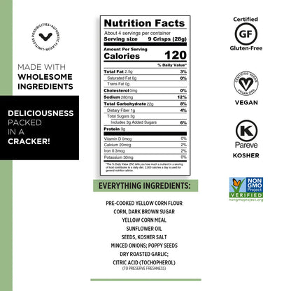 Toasted Snack Crackers Everything 4oz - Craize
