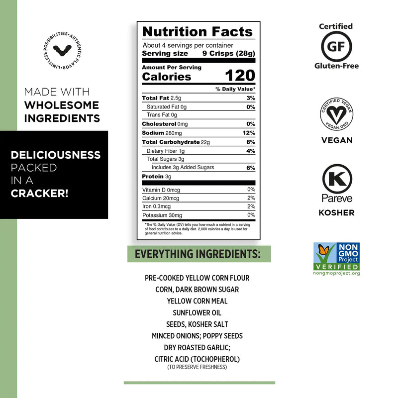 Toasted Snack Crackers Everything 4oz - Craize