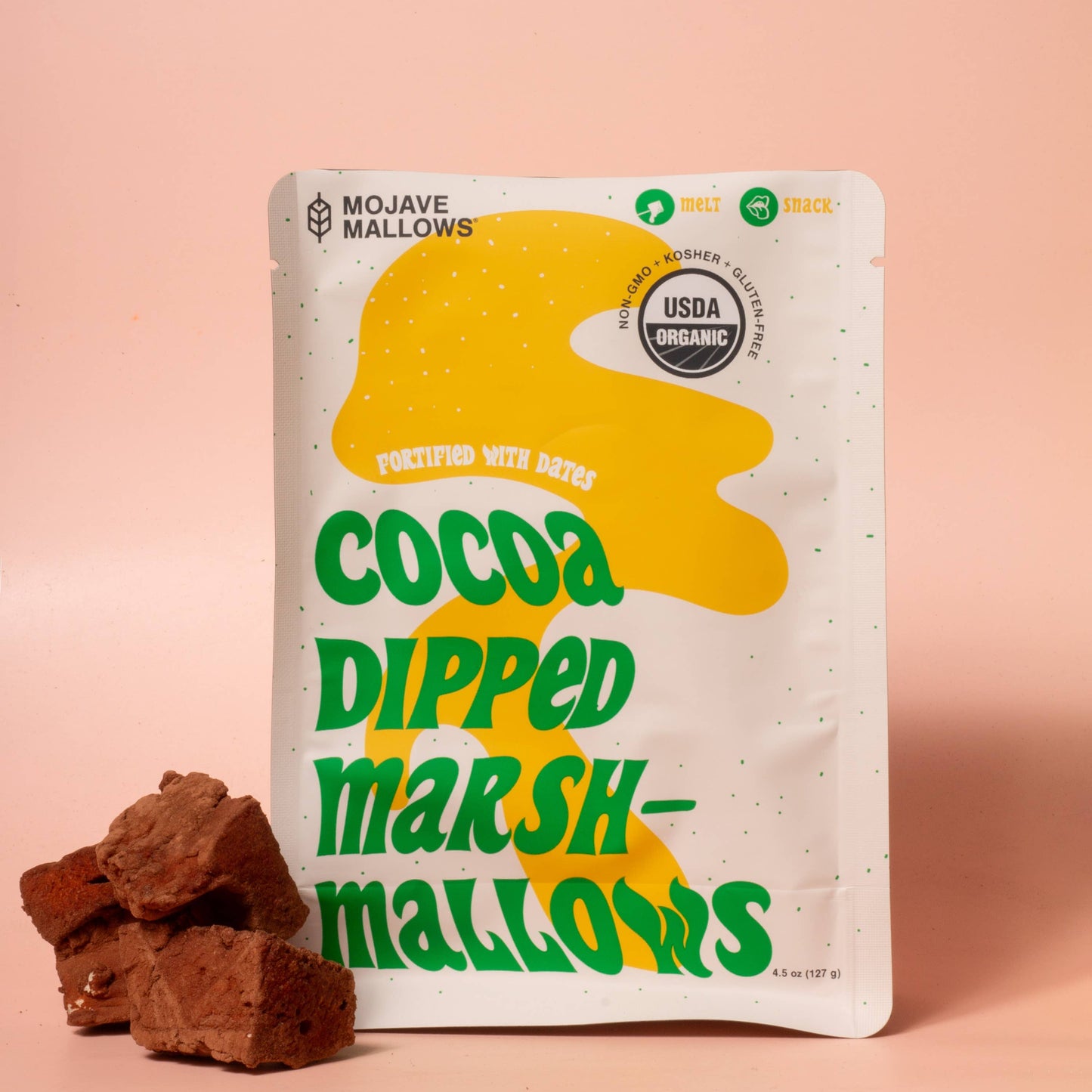 Cocoa Dipped Marshmallows Organic Non-GMO Gluten-Free 4.5 oz – Mojave Mallows