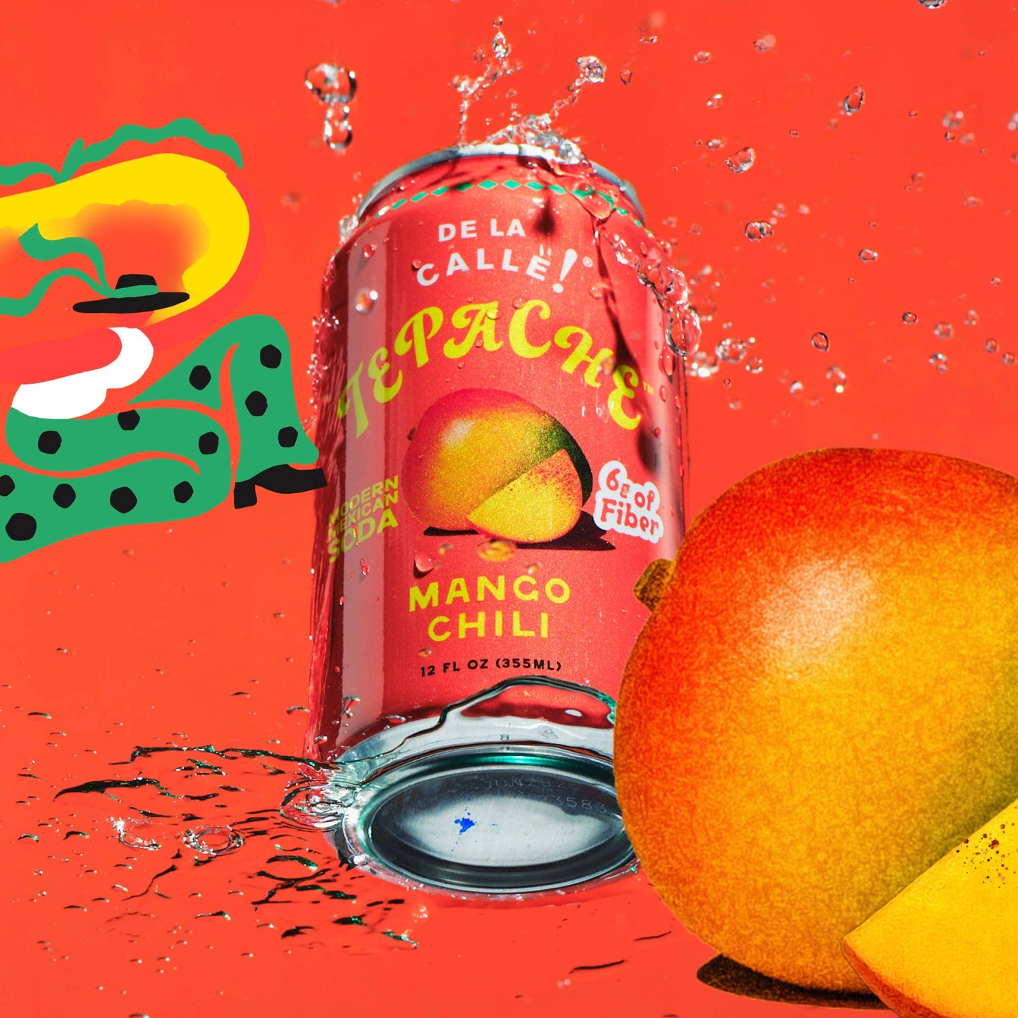 Mango Chili Tepache Mexican Soda 12oz - De La Calle