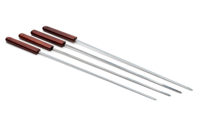 Rosewood Barbecue Skewers Stainless Steel Set of 4 20" each - Outset
