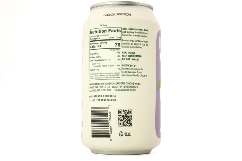 Yuzu Japanese Citrus Kombucha 12 oz – Fermensch Kombucha
