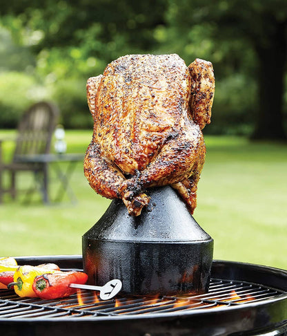 Cast Iron Beer Can Chicken Holder and Flavor Infuser - Outset