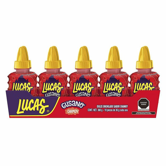 Lucas Candy Gusano Chamoy 10 PC | Lucas | Grill House
