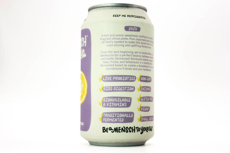 Yuzu Japanese Citrus Kombucha 12 oz – Fermensch Kombucha