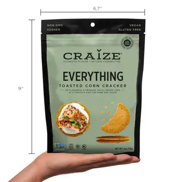 Toasted Snack Crackers Everything 4oz - Craize