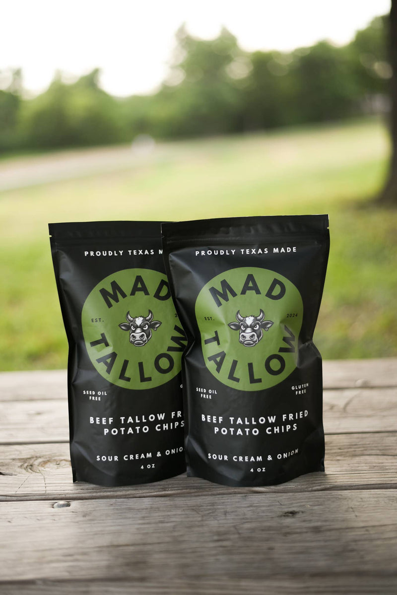 Space City Sour Cream & Onion Beef Tallow Chips 4oz - Mad Tallow