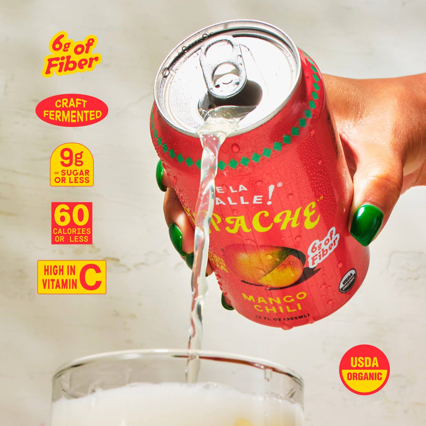 Mango Chili Tepache Mexican Soda 12oz - De La Calle