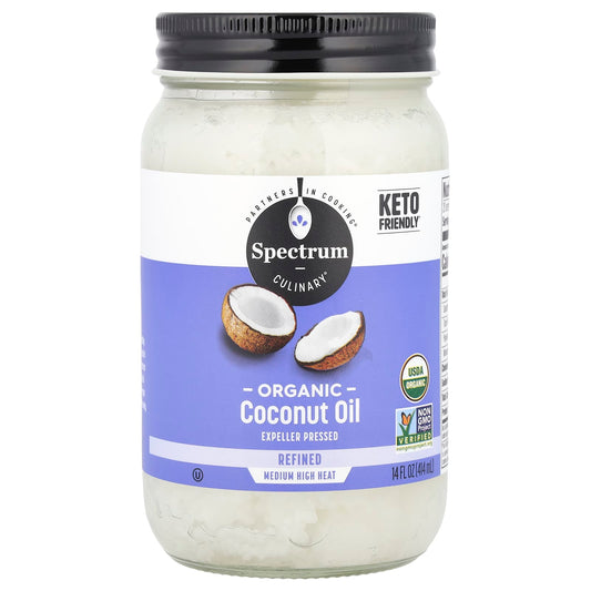 Organic Refined Coconut Oil – Spectrum 14 oz