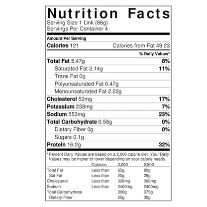 Mediterranean Lamb Sausage Links 12 oz – Meat Crafters Inc