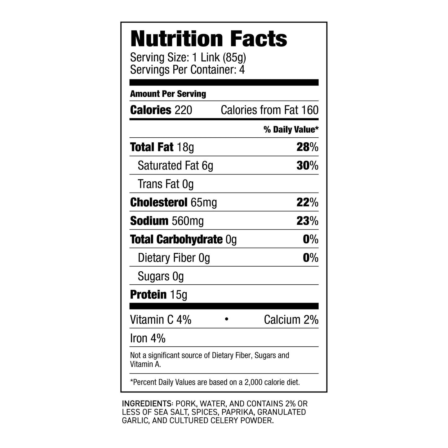 Andouille Fully Cooked Sausage - 12 oz