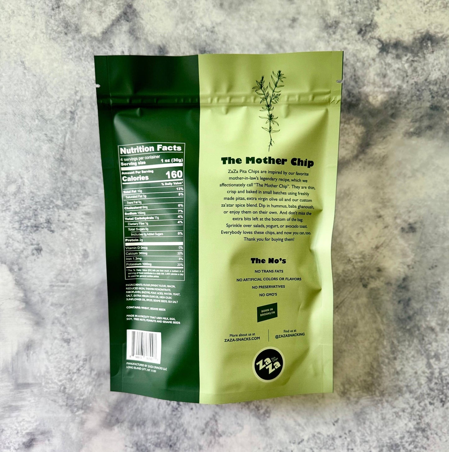 Za'atar Pita Chips 4oz - ZaZa