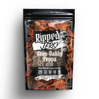 Grass-Fed Beef Jerky Grand Daddy Peppa 2.5 oz - Ripped Beef Jerky