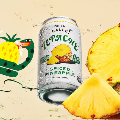 Pineapple Spice Tepache Mexican Soda 12oz - De La Calle