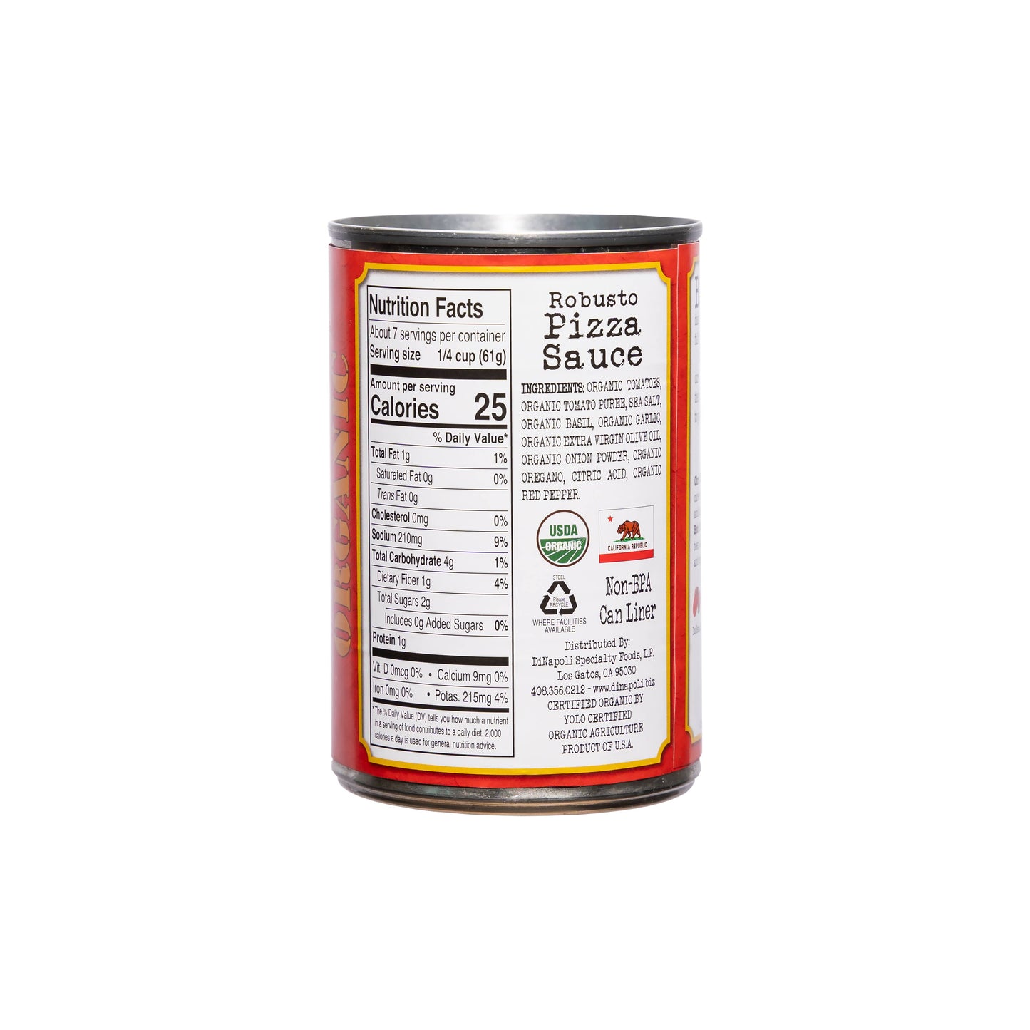 Organic Robusto Pizza Sauce 15 oz – Bianco Dinapoli