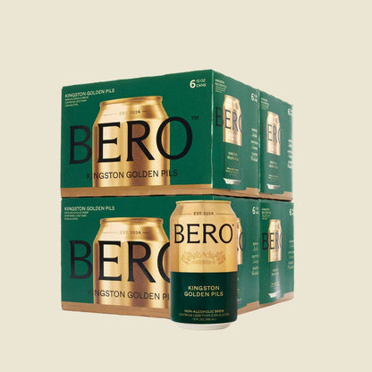 BERO Kingston Golden Pils - Premium Non Alcoholic Beer - 6pk