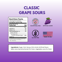 Grape Sours: Dye-Free Candy Tins 3.5 oz