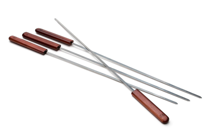 Rosewood Barbecue Skewers Stainless Steel Set of 4 20" each - Outset