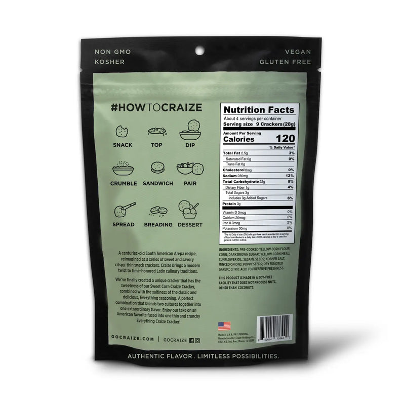 Toasted Snack Crackers Everything 4oz - Craize