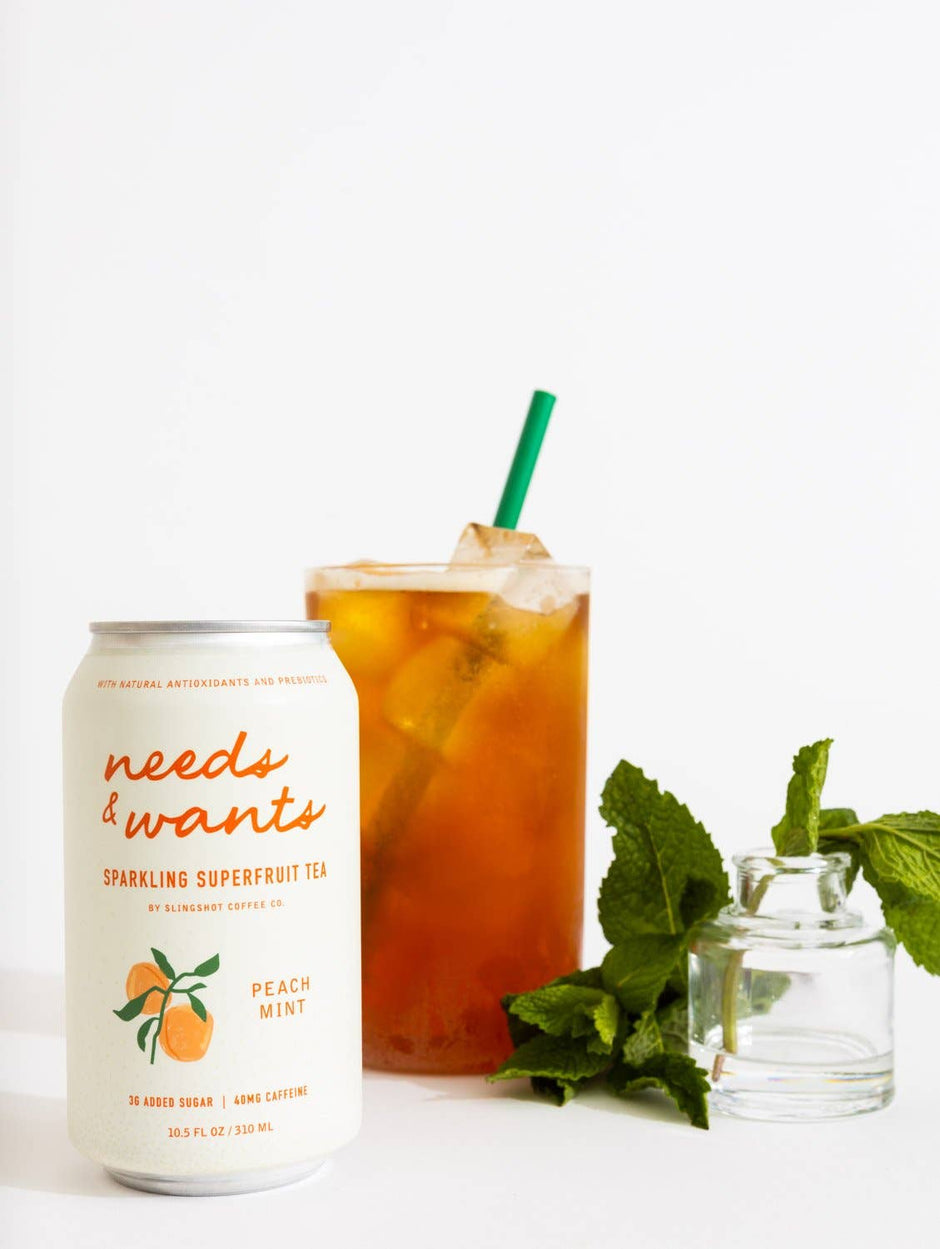 Needs & Wants Tea Peach Mint 10.5oz - Slingshot Coffee Co