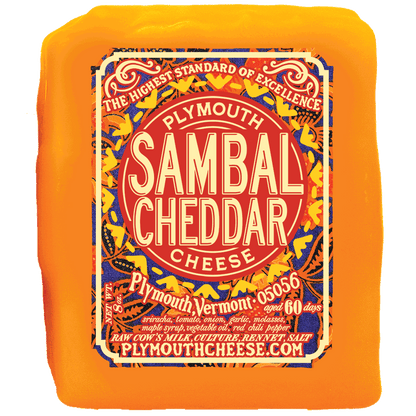 Sambal Cheddar 8 oz – Plymouth Cheese