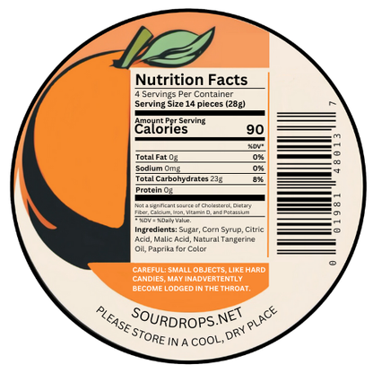Tangerine Sours 3.5 oz – Sour Drops