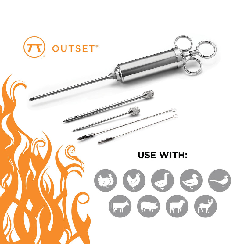 6 Piece Meat Injector Stainless Steel 10.5" x 7" - Outset