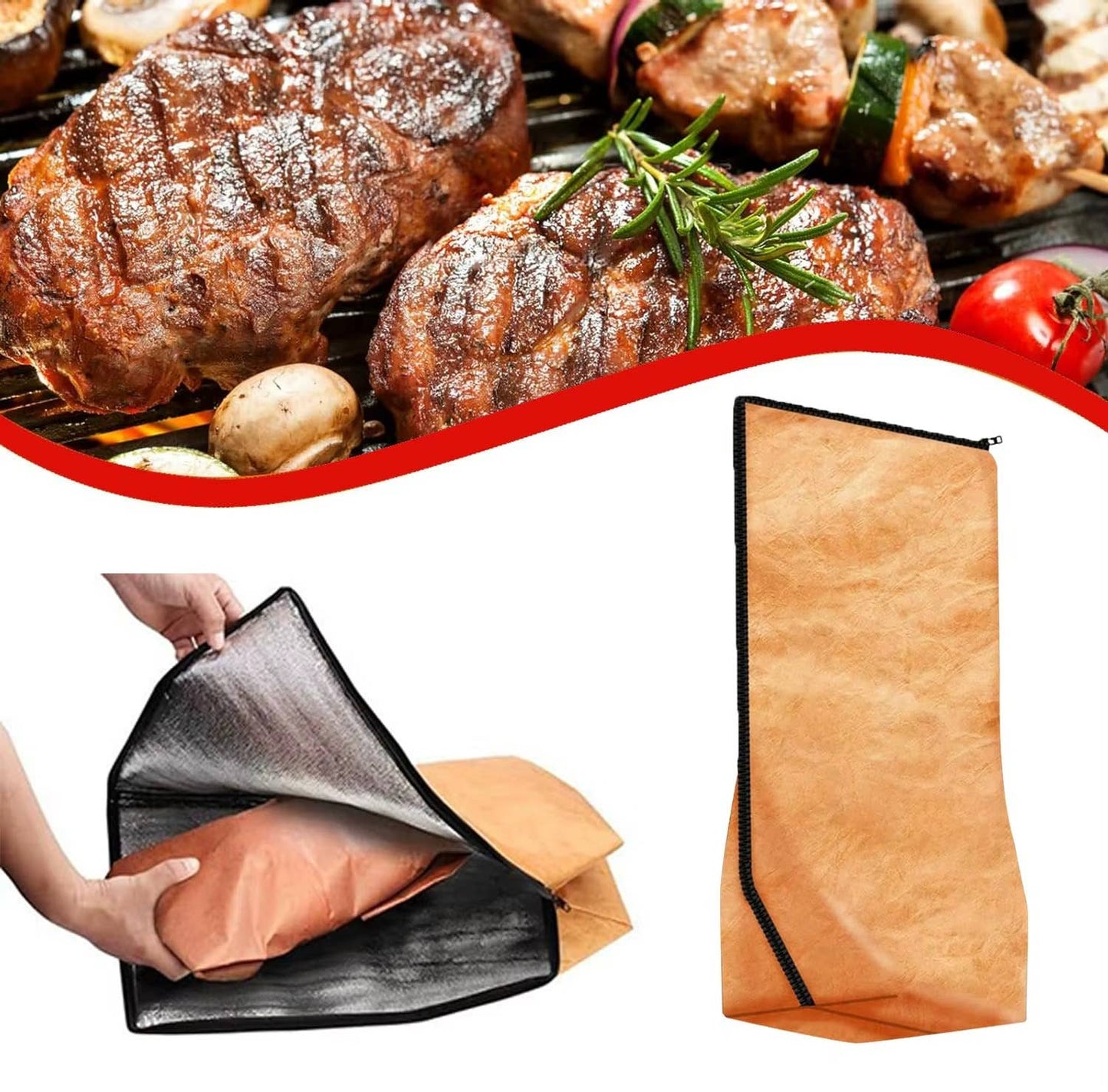 Durable Waterproof Washable Meat Insulated Bag Foldable Rest - Vigor